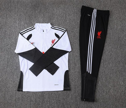 2026-27 Liverpool White Half Zip Training Suit Adults Or Children