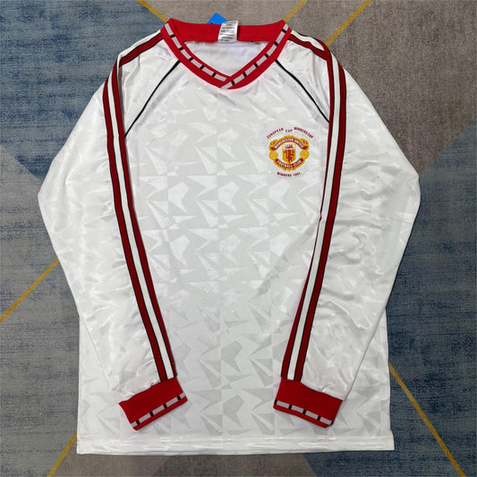 1991 Manchester United Away Retro Long Sleeve S-2XL