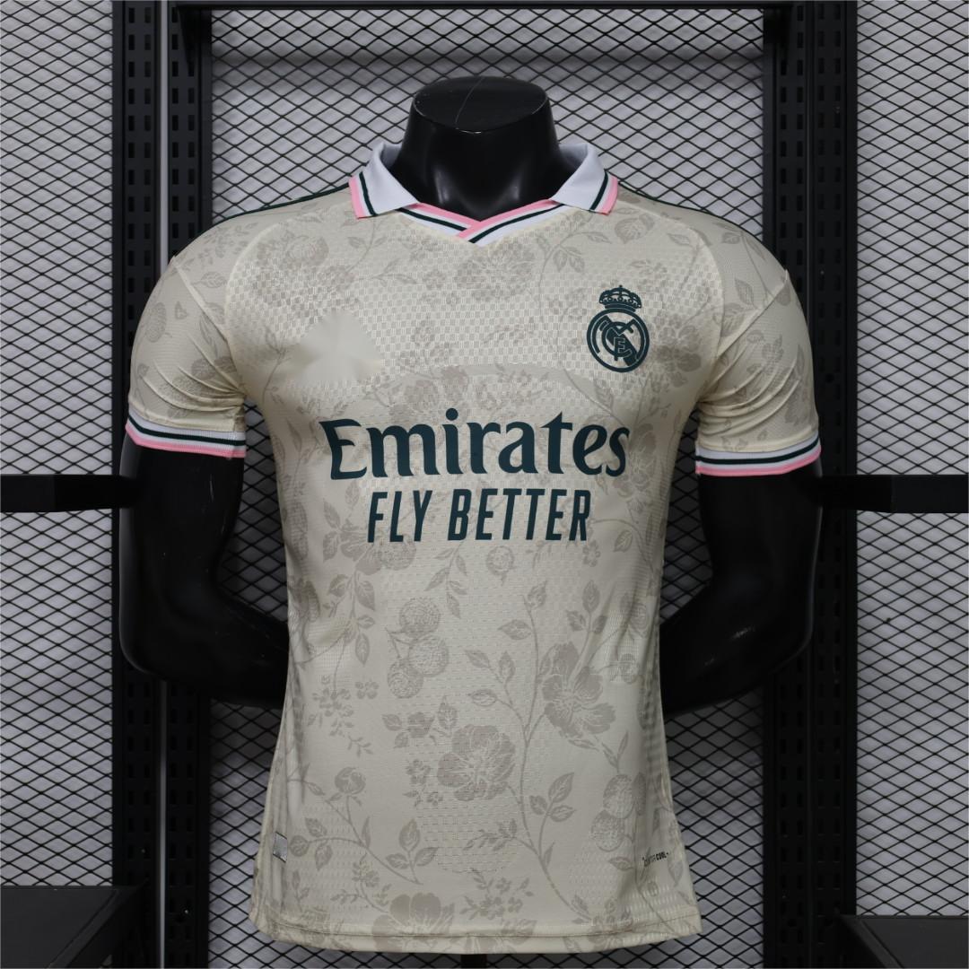 2026-27 Real Madrid Cream With Floral Pattern Special Player S-3XL