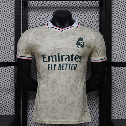 2026-27 Real Madrid Cream With Floral Pattern Special Player S-3XL