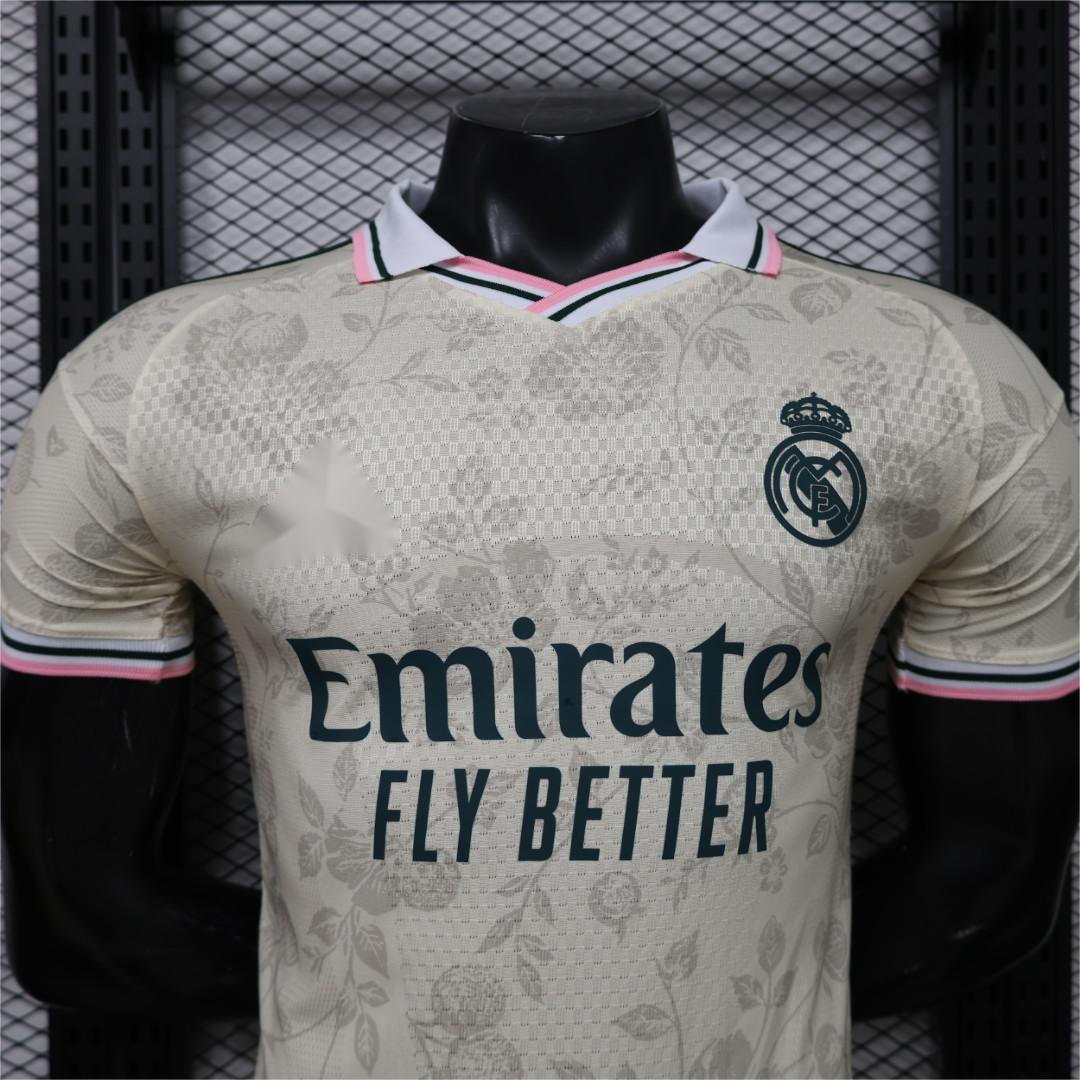 2026-27 Real Madrid Cream With Floral Pattern Special Player S-3XL