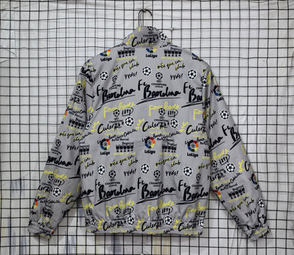 2023-24 Barcelona Grey Flower Windbreaker S-2XL