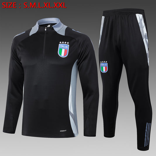 2024-25 Italy Black Training Suit S-2XL