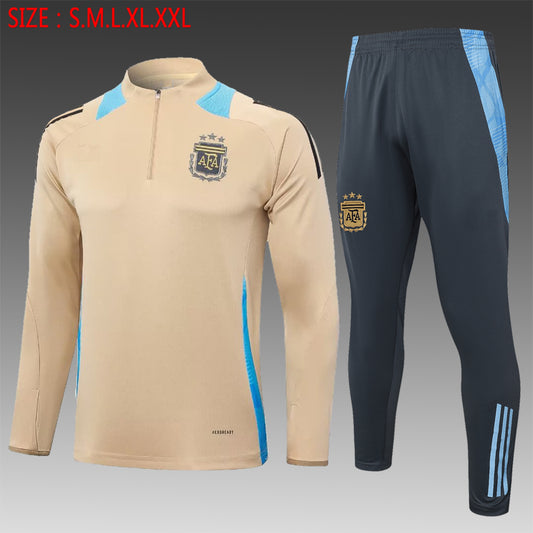 2024-25 Argentine Natural Yellow Training Suit S-2XL