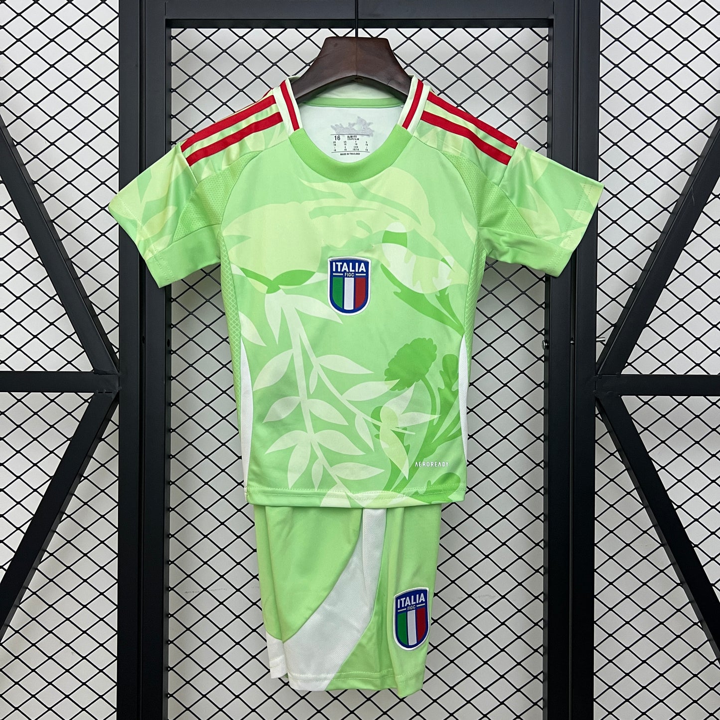 Camiseta de visitante de Italia para niños 2024, talla 16-28