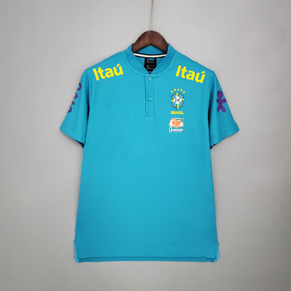 Camiseta azul prepartido de Brasil 2021 S-XXL