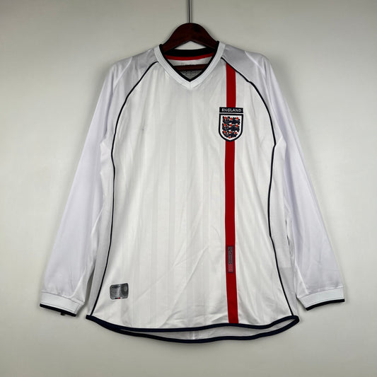 Retro long sleeve England 2002 Home S-XXL