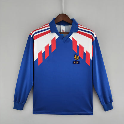 Retro Langarmshirt 88-90 Frankreich Heimtrikot S-XXL