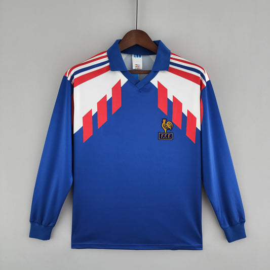 Retro Long Sleeve 88-90 France home S-XXL