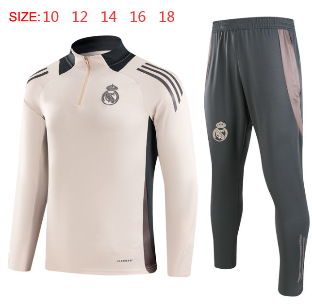 2024-25 Real Madrid Pink Training Suit Kids Size 10-18