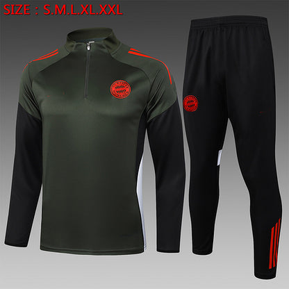 Conjunto de entrenamiento rojo del Bayern Múnich 2024-25 (tallas S-2XL)