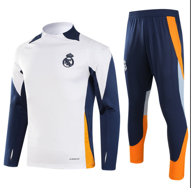 2024-25 Real Madrid WhiteTraining Suit Kids Size 10-18