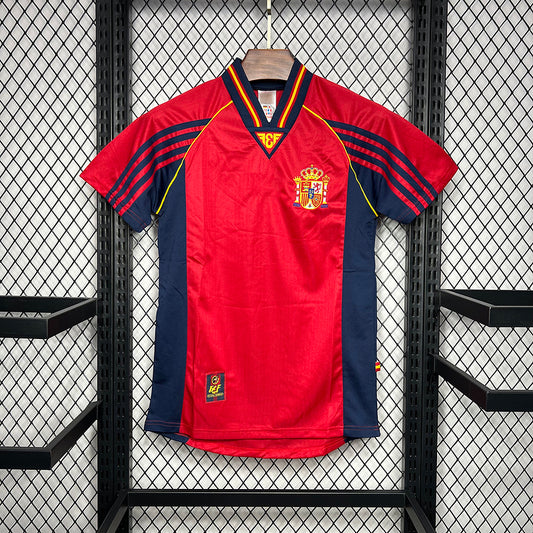 Camiseta retro de casa de España de 1998, talla S-2XL