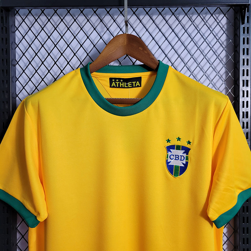 Retro 1970-1972 Brazil Home Size S-XXL