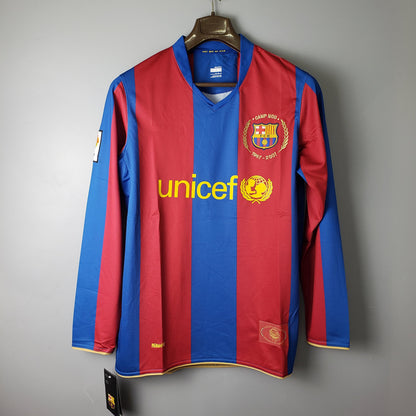 2007-08 Barcelona home Retro long sleeves S-XXL