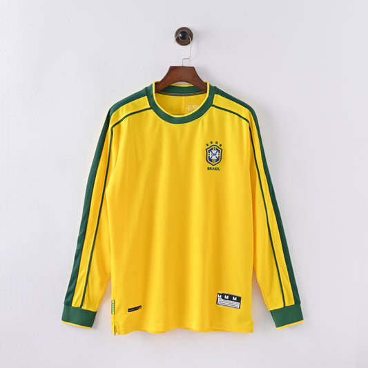1998 Brazil World Cup home Long Sleeves S-XXL
