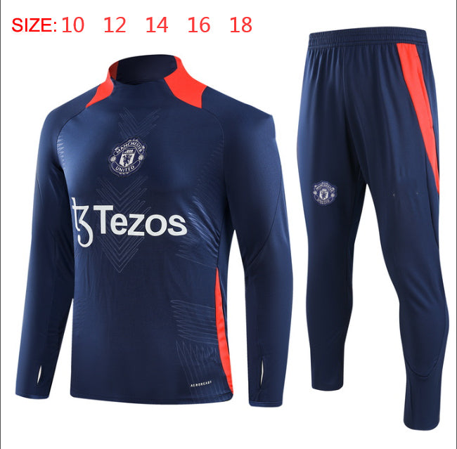 2024-25 Manchester United Training Suit Kids Size 10-18