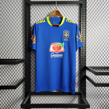 Brazil Training Wear Blue All Sponsor Size S-XXL