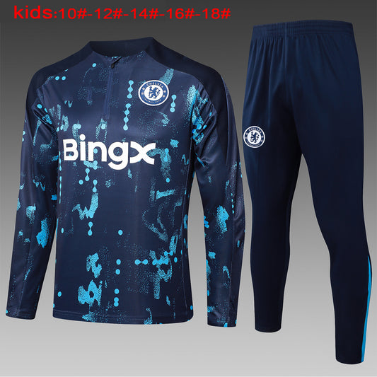 2024-25 Chelsea Royal Blue Inkjet Training Suit Kids Size 10-18