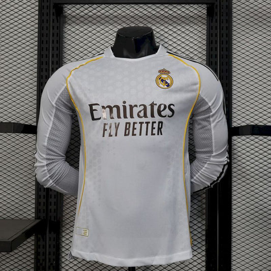 2025-26 Real Madrid Home Long Sleeve S-2XL