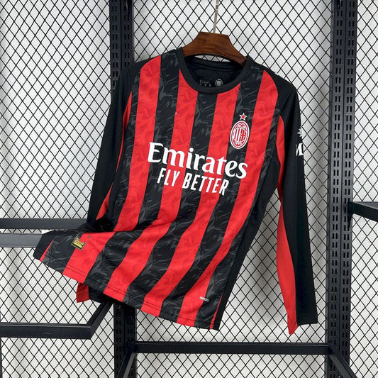 2025-26 AC Milan Home Long Sleeve S-2XL