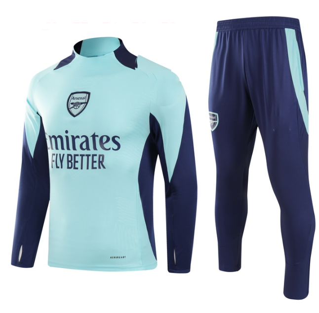 2024-25 Arsenal Blue Training Suit Kids Size 10-18