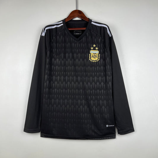 2023 Long Sleeve Goalkeeper Argentina Black S-XXL