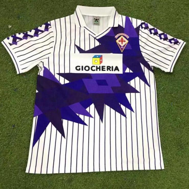 1991-92 ACF Fiorentina Away White Retro S-XXL