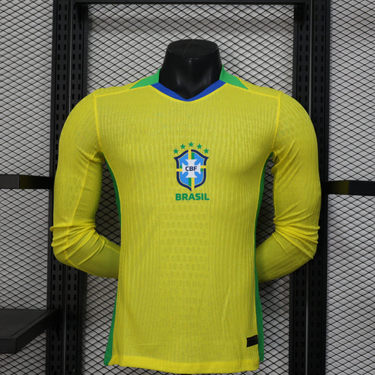 2025-26 Brazil Home Long Sleeves S-2XL