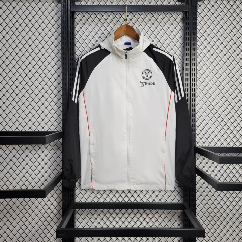 2025-26 Manchester United White Windbreaker S-2XL