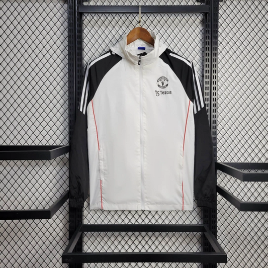 2025-26 Manchester United White Windbreaker S-2XL