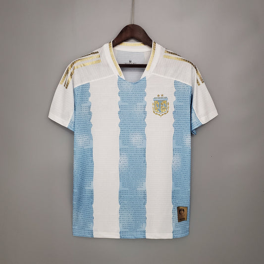 Édition commémorative d'Argentine 2021 Blanc Bleu S-XXL