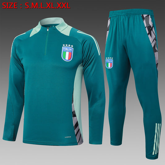 2024-25 Italy Dark Green Training Suit S-2XL