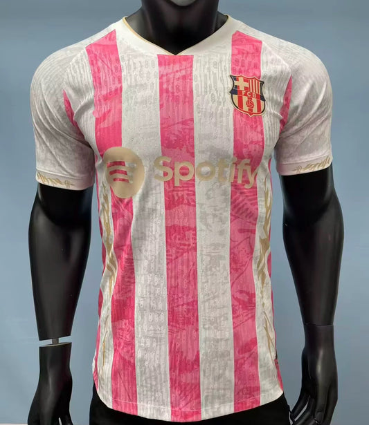 2025-26 Barcelona Special Pink Stripe Player S-2XL