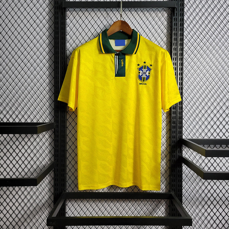 1991-93 Brazil Home Retro S-XXL