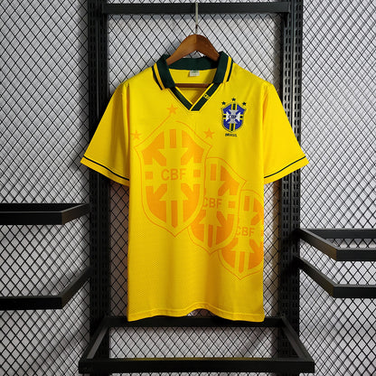 Embroidered Edition 1993-94 Brazil Home Retro S-XXL