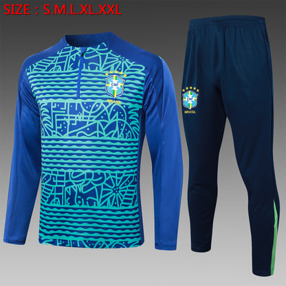 2024-25 Brazilian Royal Blue Inkjet Training Suit S-2XL