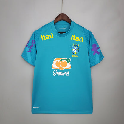 Camiseta azul prepartido de Brasil 2021 S-XXL