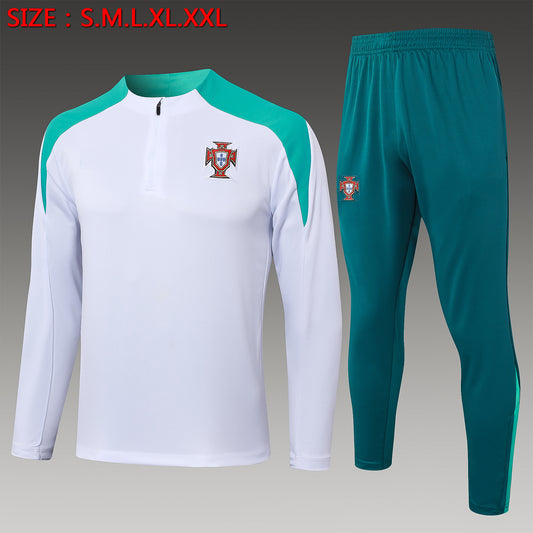 2024-25 Portugal White Training Suit S-2XL