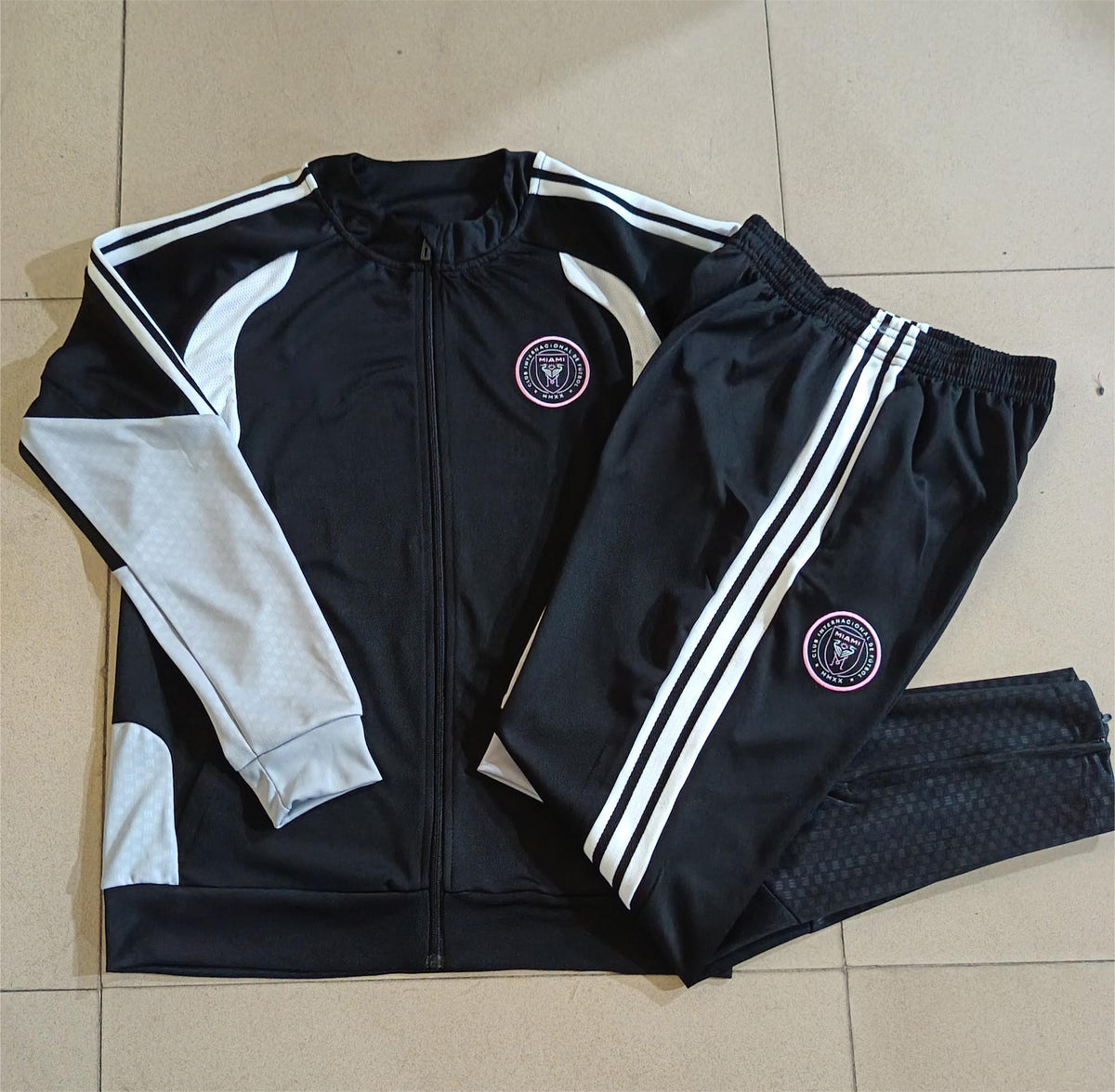 2026-27 Miami Black Full Zip Training Suit Adults Or Children