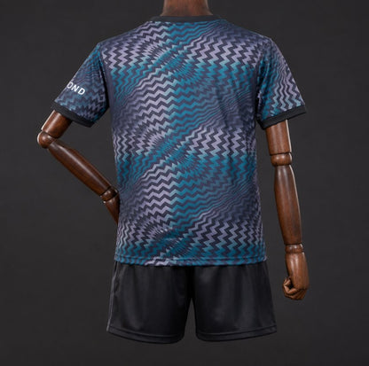 2026-27 Paris Home Goalkeeper BlackBlue Zigzag Pattern Kids 16-28