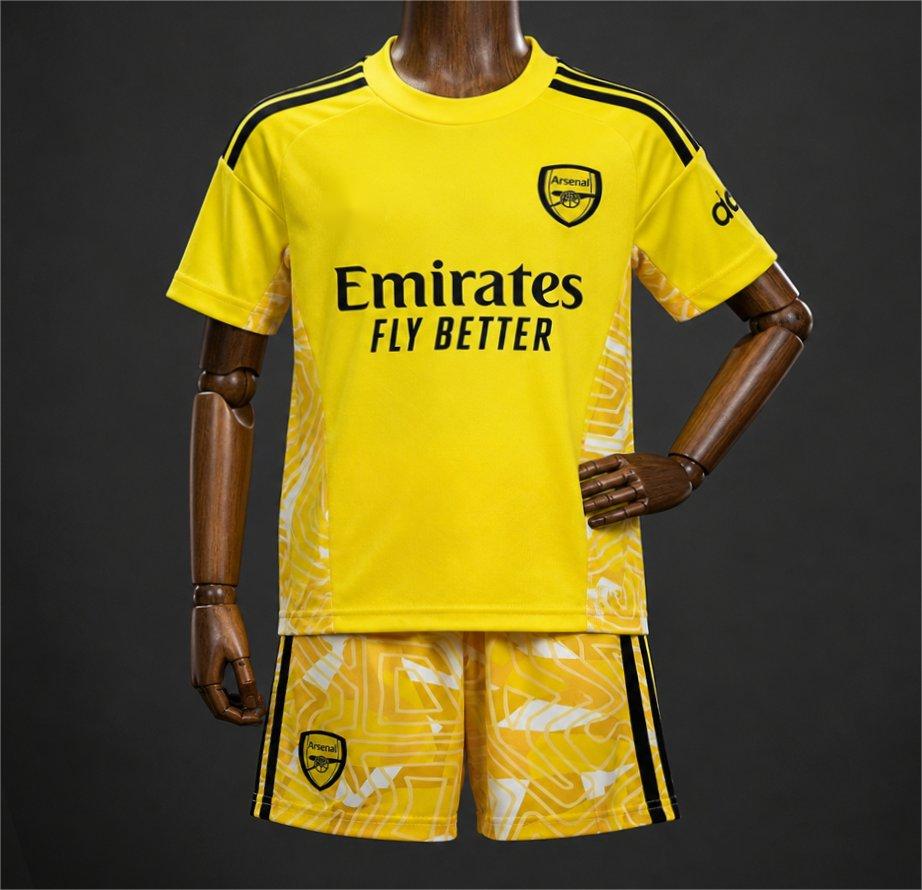 2026-27 Arsenal Goalkeeper YellowWhite Kids Size 16-28