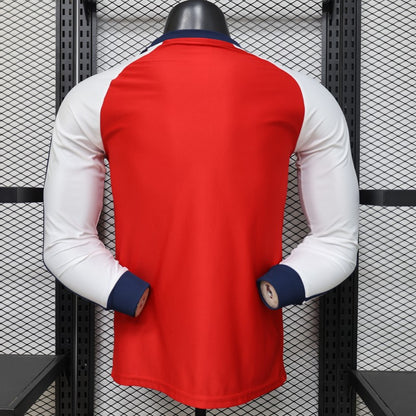 2026-27 Arsenal Originals Retro Red with White Long Sleeve Raglan Home Player S-3XL