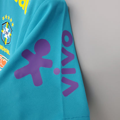 Camiseta azul prepartido de Brasil 2021 S-XXL