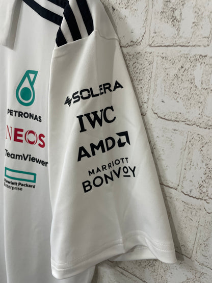 2025 F1 Formel 1 Rennanzug Mercedes Weißes Poloshirt S-5XL