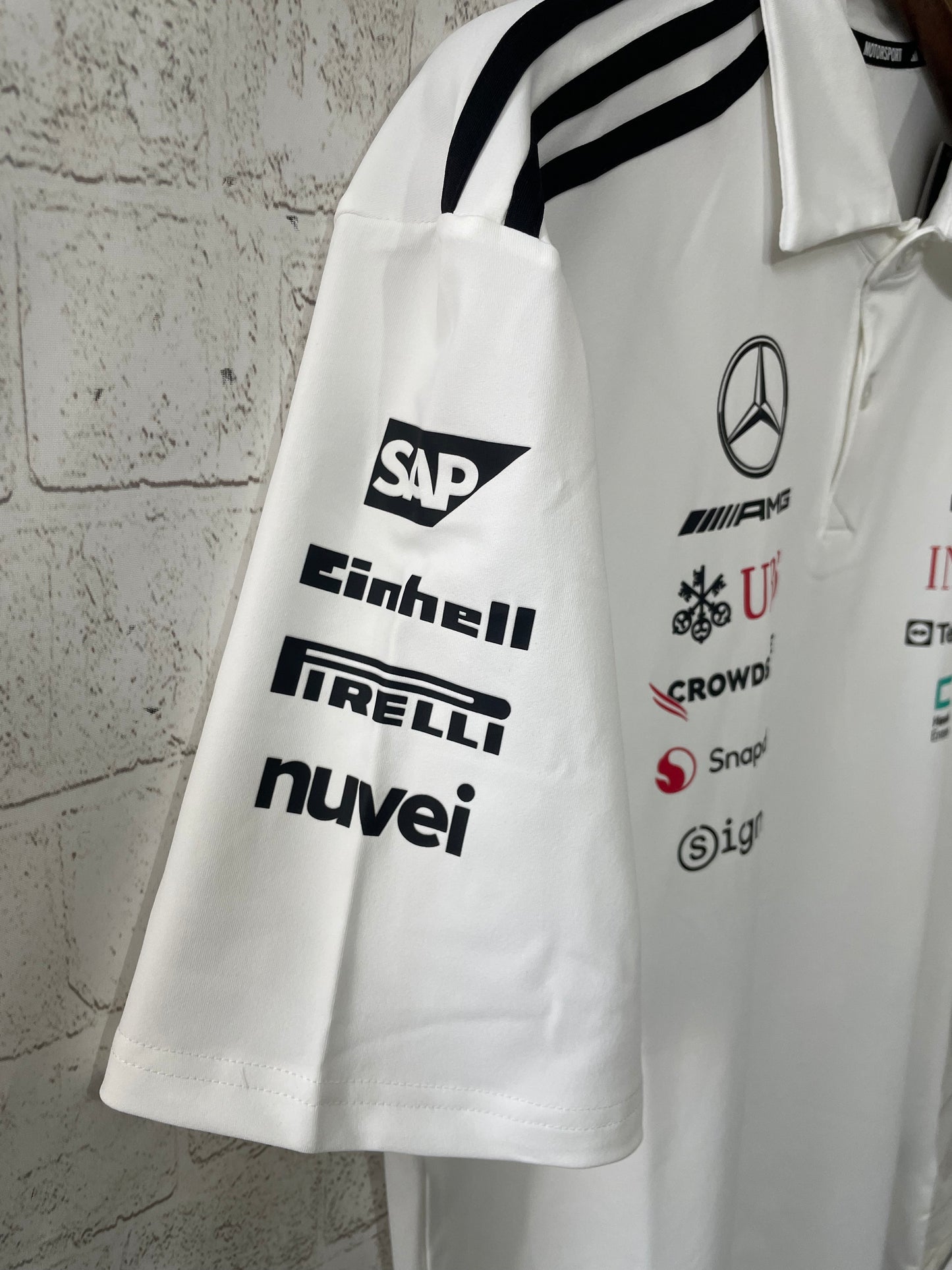 2025 F1 Formel 1 Rennanzug Mercedes Weißes Poloshirt S-5XL