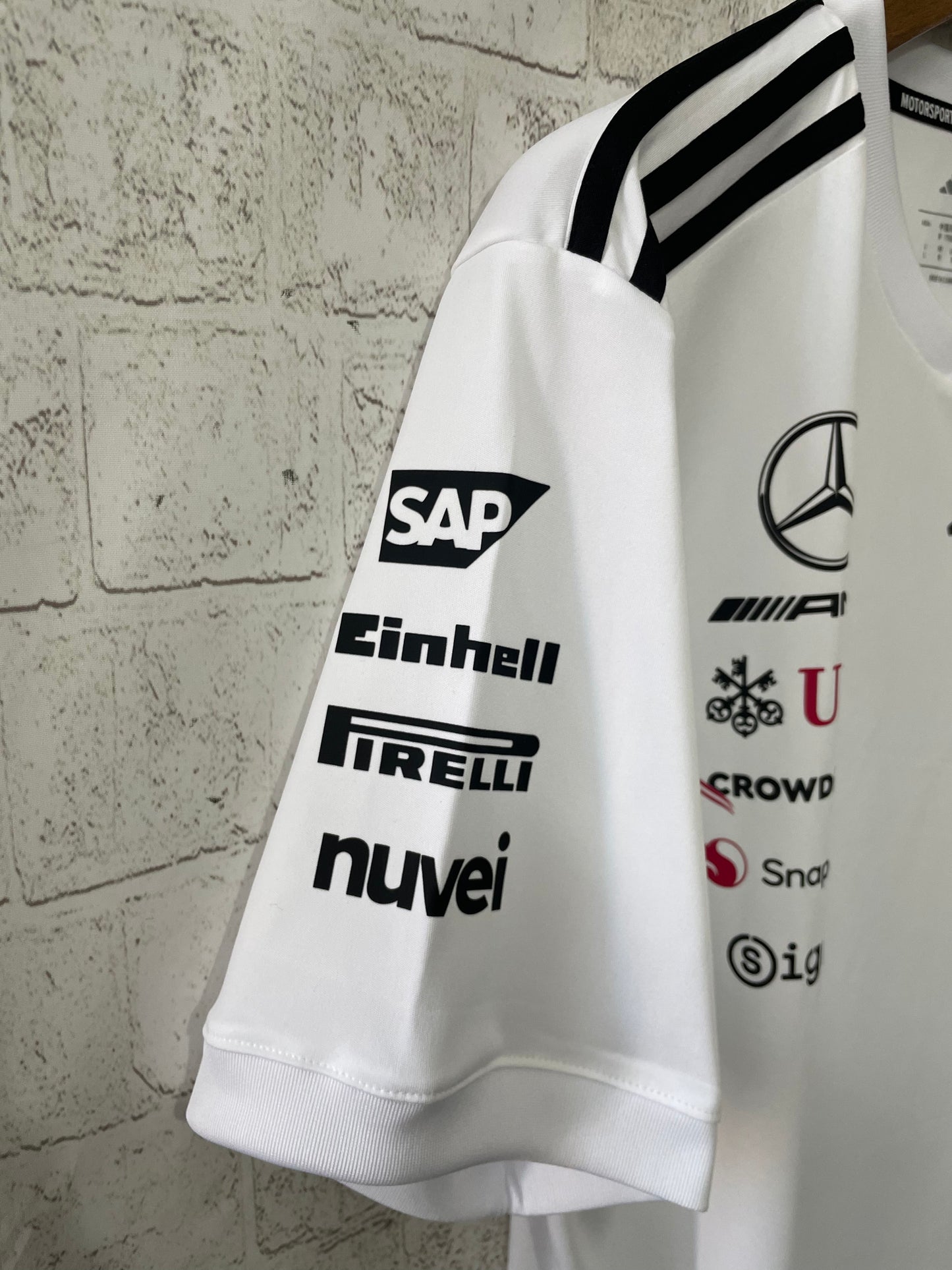 2025 F1 Formula One Racing Suit Mercedes White Round Neck S-5XL