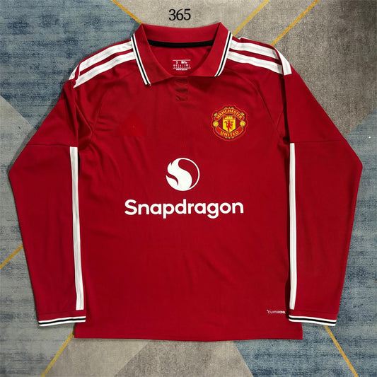 2026-27 Manchester United Heimtrikot Rot mit weißen Streifen Langarm S-4XL
