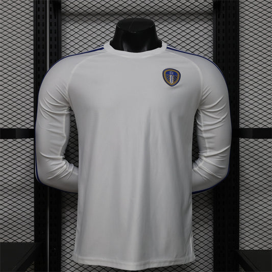 2026-27 Leeds United White Casual Retro Long Sleeve Player S-3XL