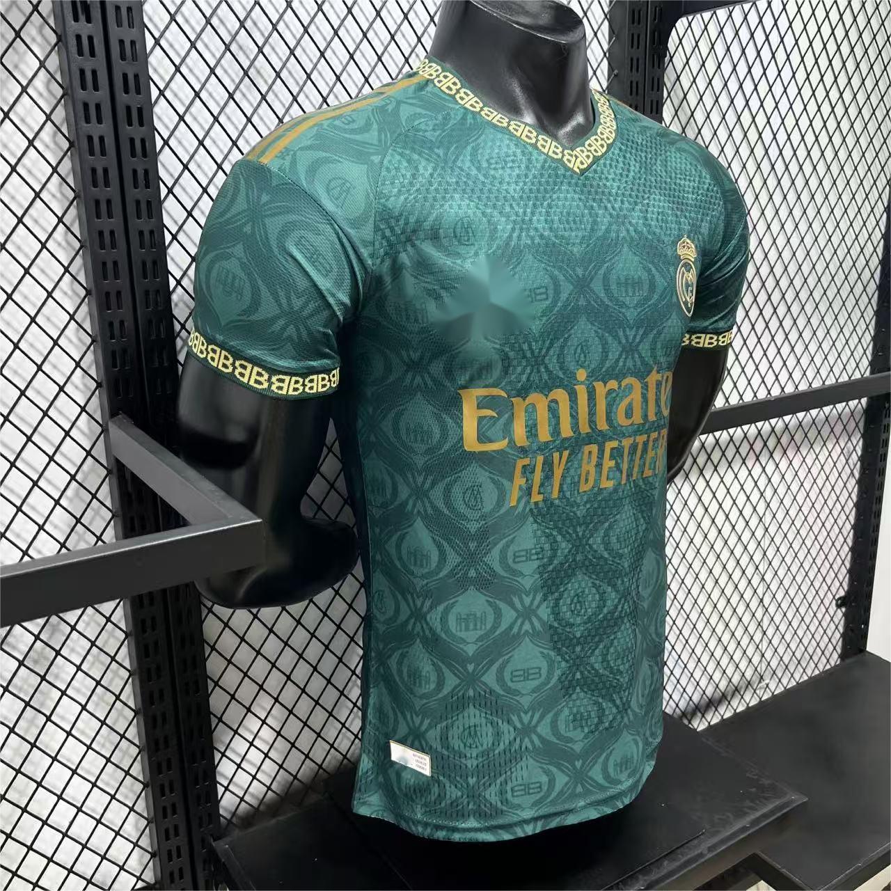 2026-27 Real Madrid Green Gold Special Edition Player S-2XL